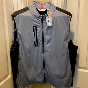 Mens NWT Peter Millar Hyperlight Fuse vest in XXL. Gray, Wind Water resistant.